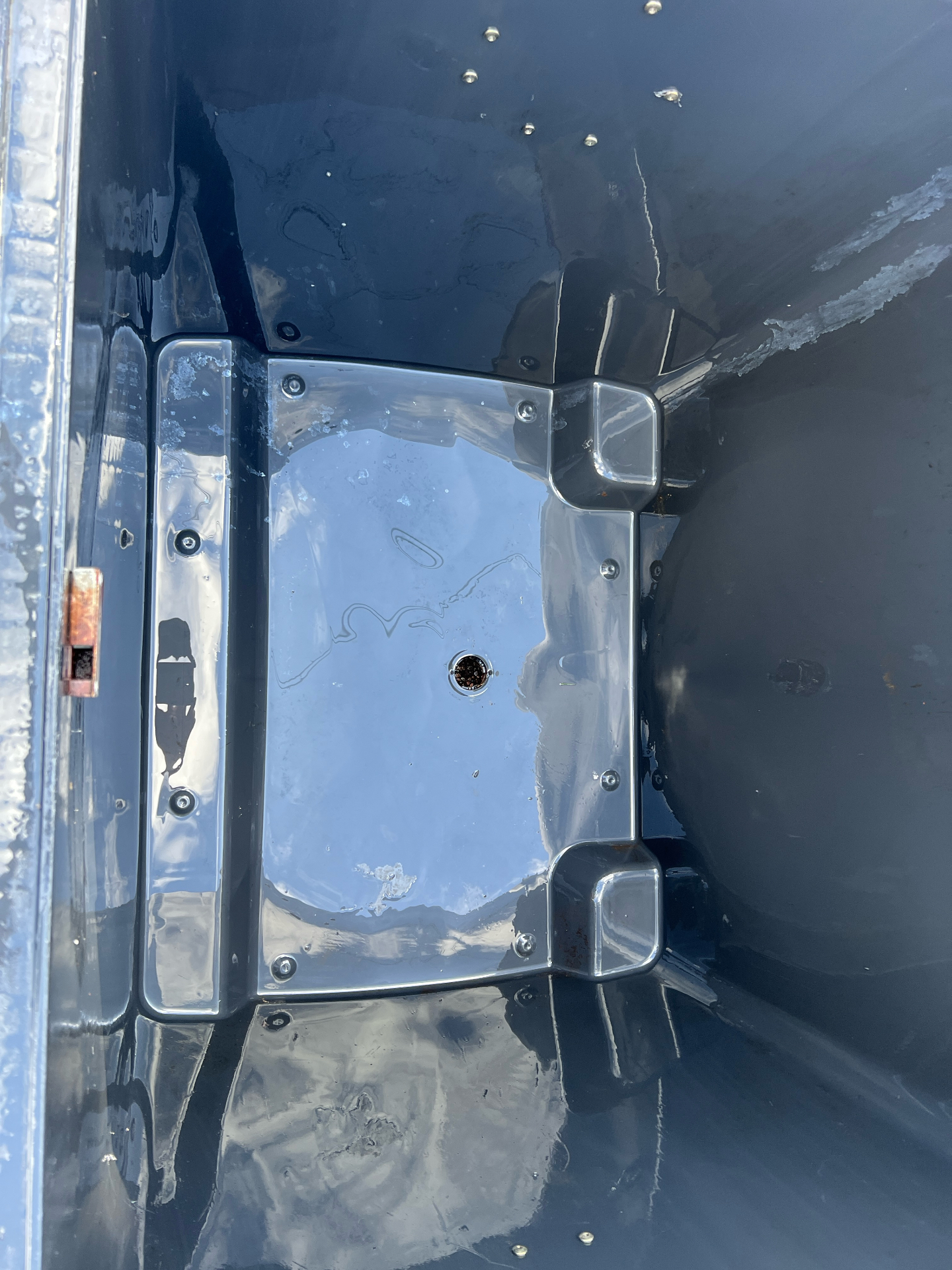 Commercial waste bin after cleaning